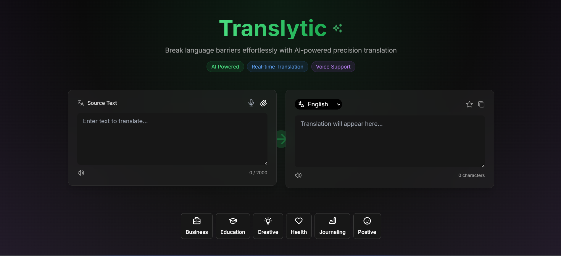 Translytic - AI Based translation app